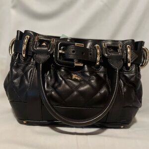 Burberry Black Quilted Leather Shoulder Bag